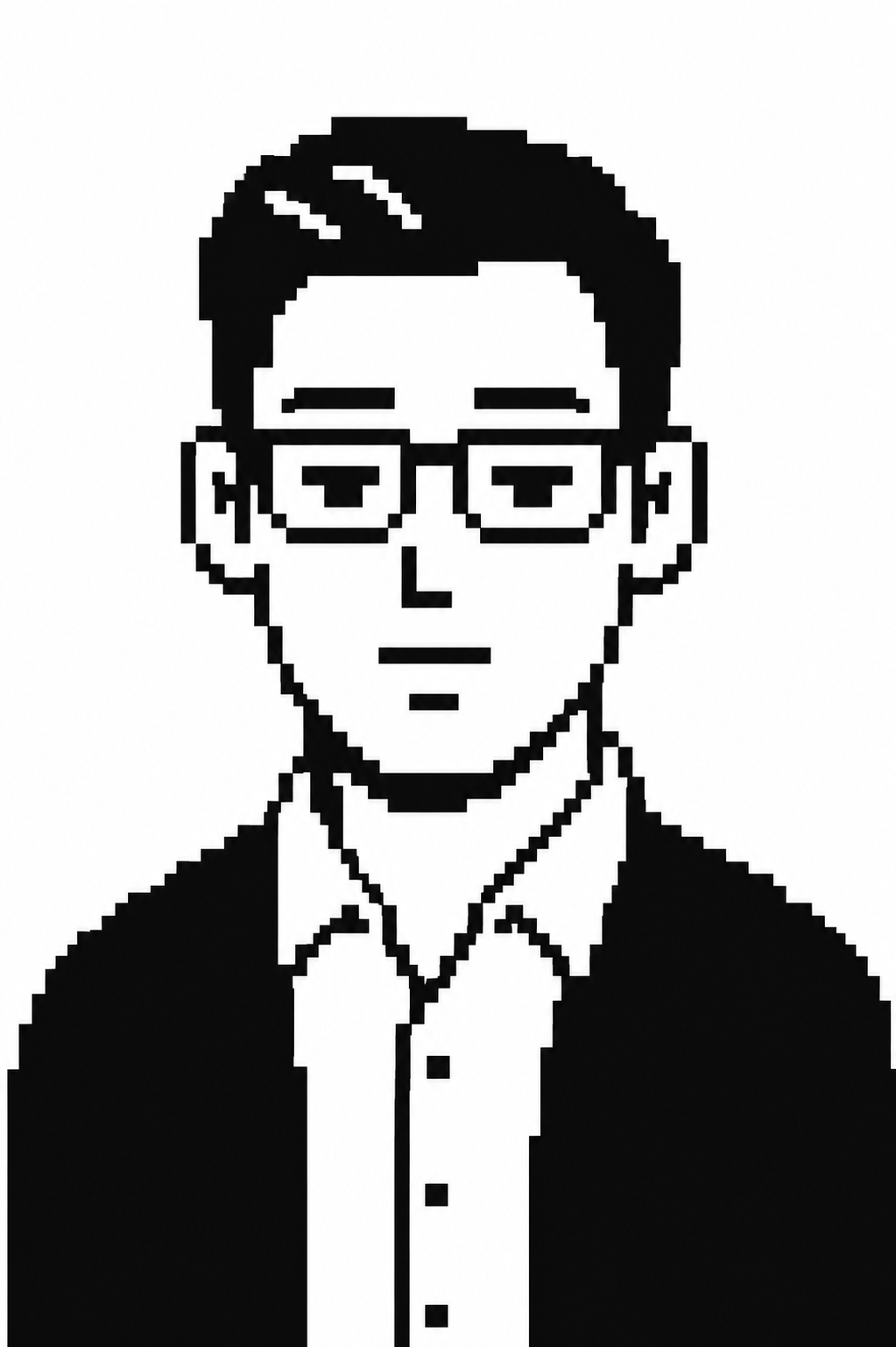 Felix — pixel portrait with glasses