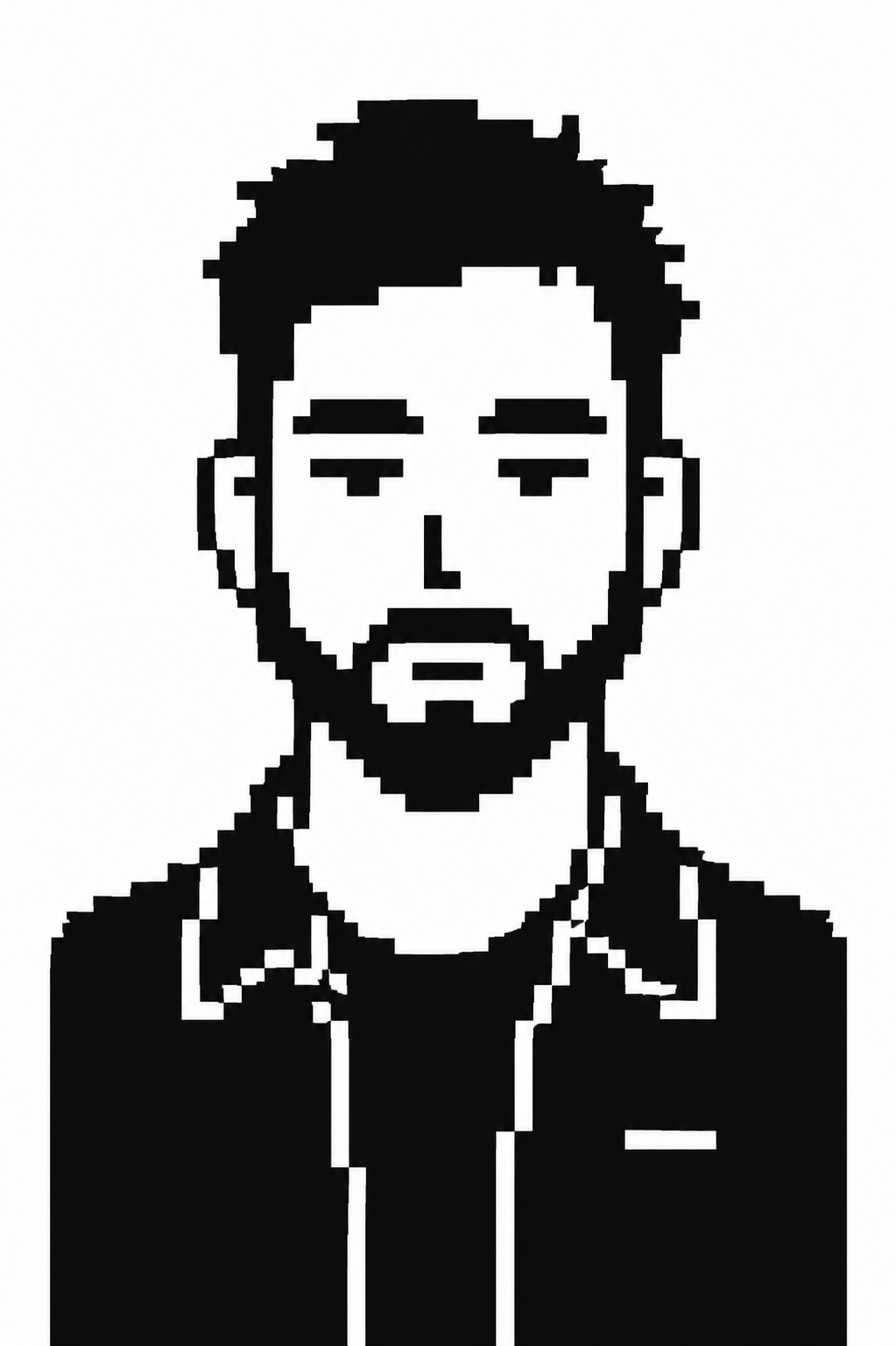 Otis — pixel portrait with a full beard