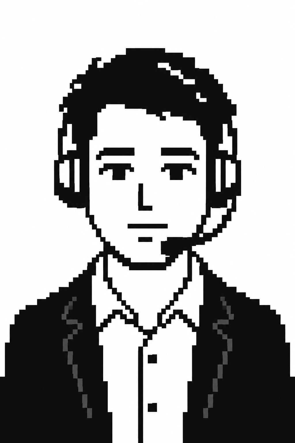 Sam — pixel portrait with a headset