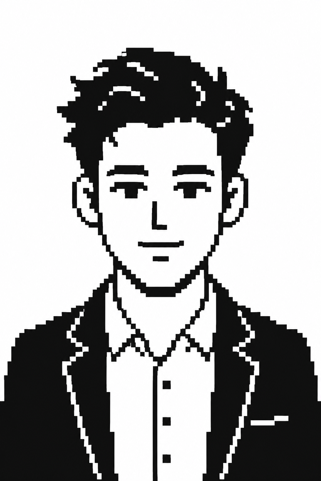 Theo — pixel portrait in a suit